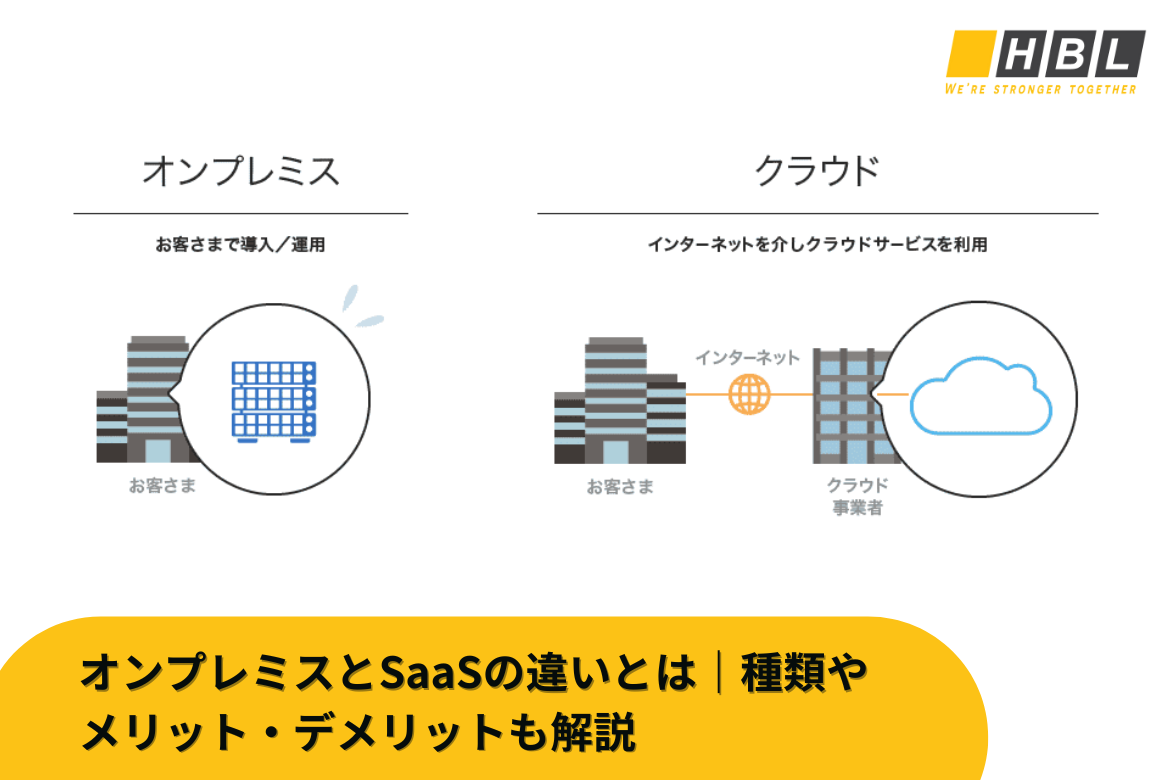 オンプレミスとSaaSの違いとは｜種類やメリット・デメリットも解説
