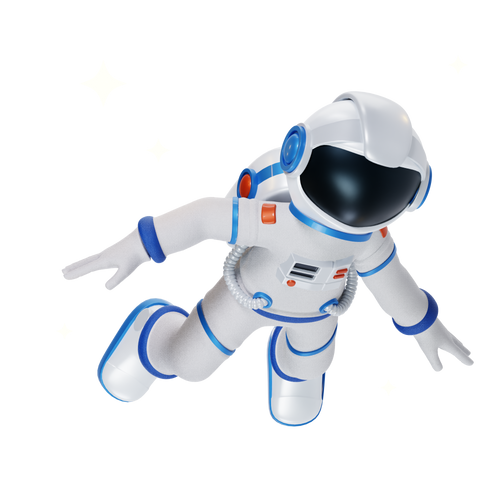 astronaut flying in space