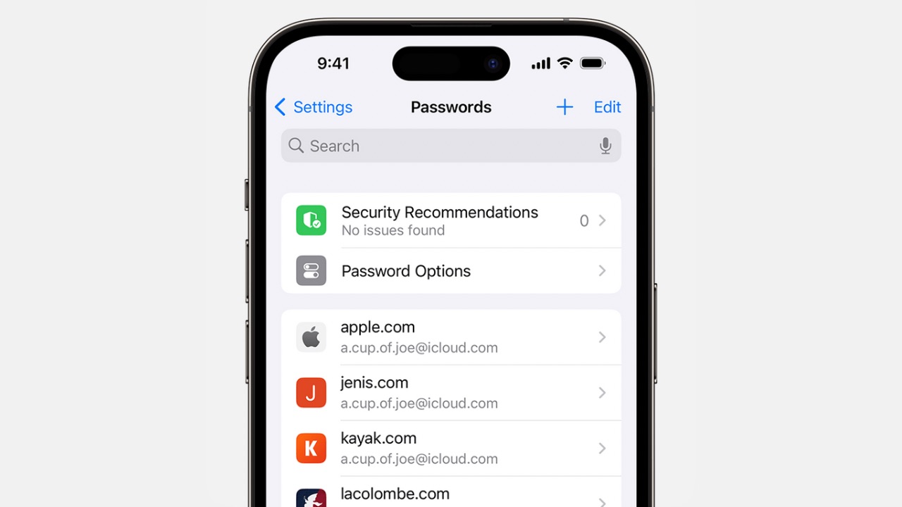 ⑩　Apple Passwords App：パスワード管理がより安全に
