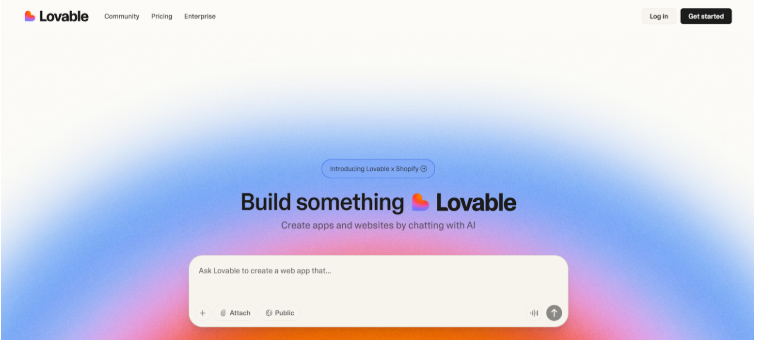 Step 1．Lovableにアクセスしてプロジェクト作成