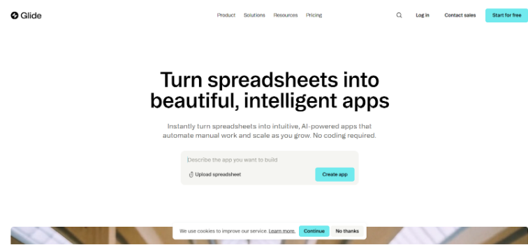 Step 1．Glideにアクセスしてアカウント作成